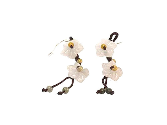 Shine with Fabulous Breath of Heaven Flower Jade Earrings