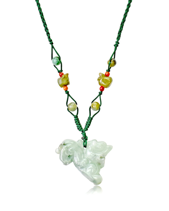 Mens Lion Necklace A Bold Birthday Gift For Friends Green Jade Pendant 