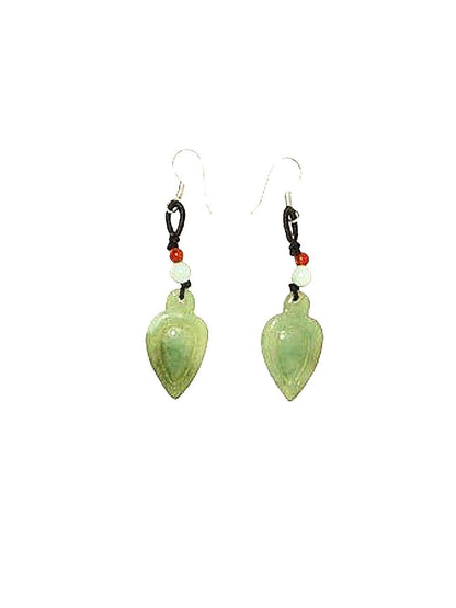Spade Earrings A Carved Jade Earrings For Her Spade Jewelry Birthday Gift For Lasting Connection