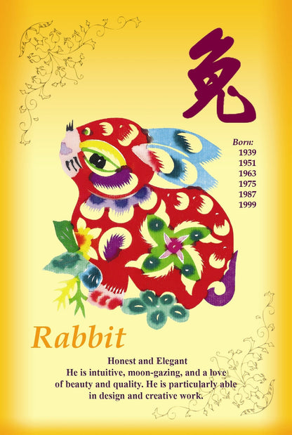 Year of the Rabbit Post Card, Front Side