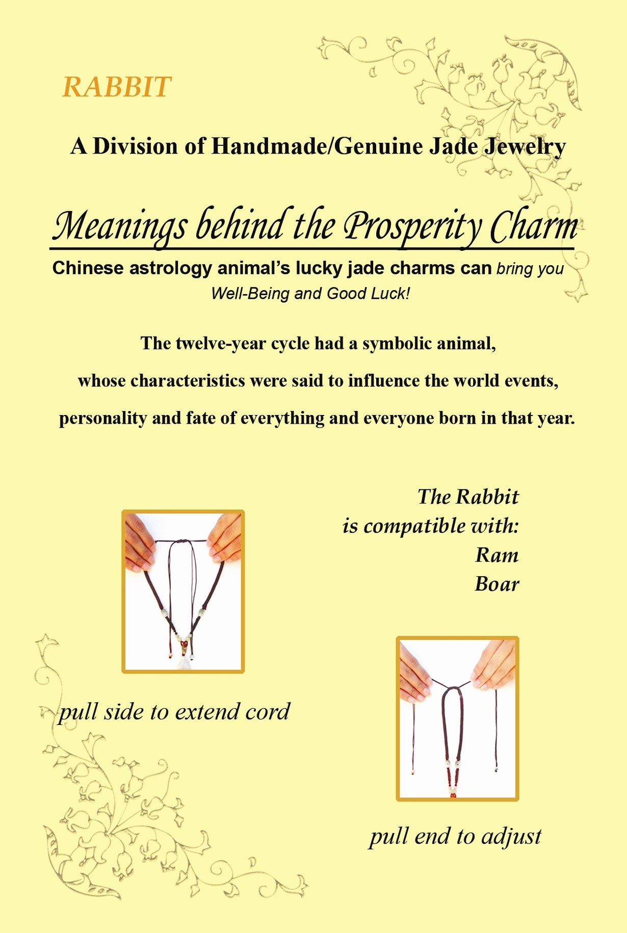 Year of the Rabbit Post Card, Back Side