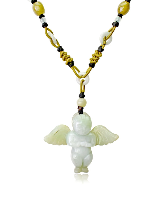 Angel Necklace for Men or Women Handmade Jewelry for Anniversary Gift Carry a Little Light and Luck Every Day