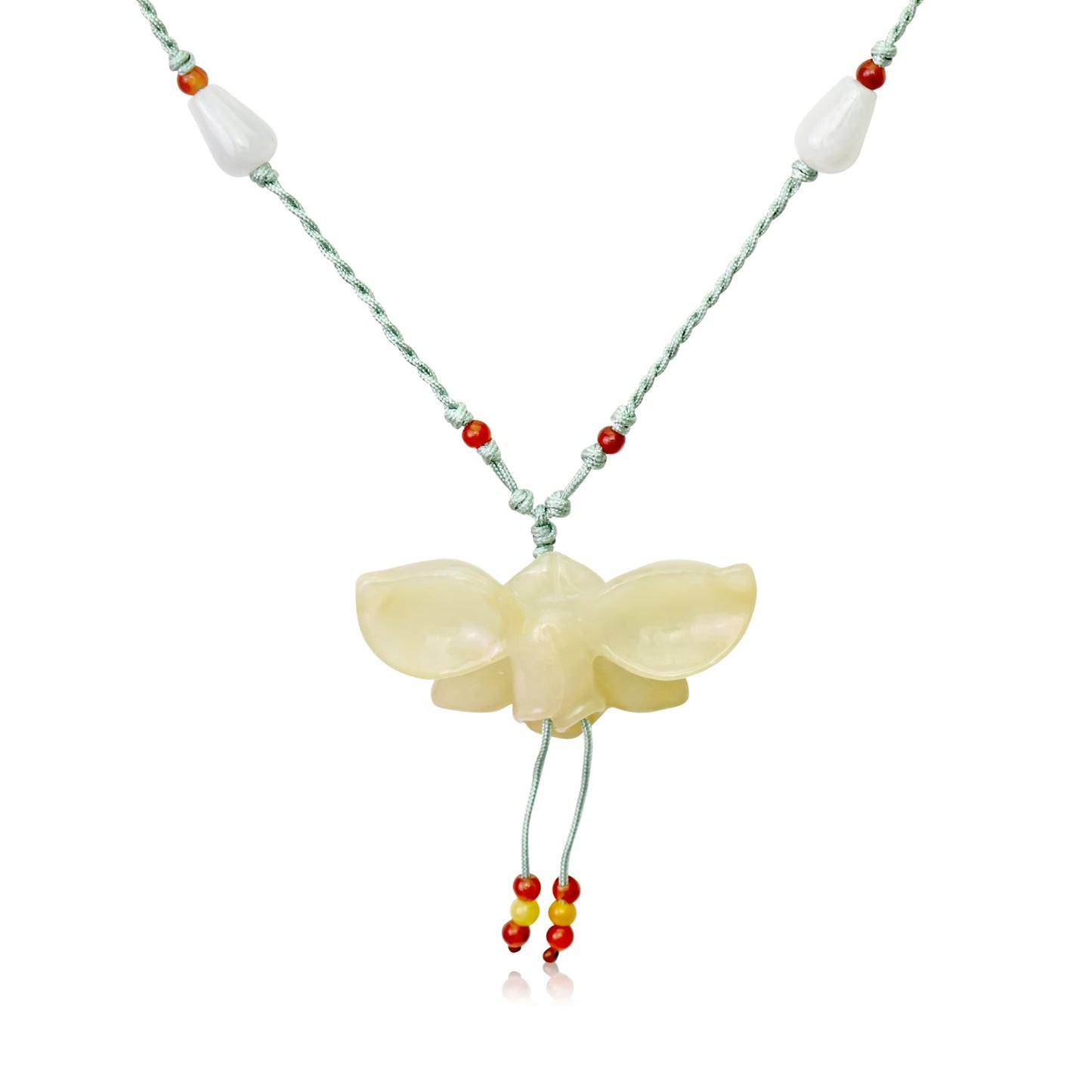 Anniversary Gifting Jade Flower Pendant for Women – A Mother's Day Treasure with Orchid Pendant