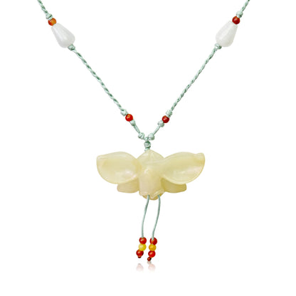 Anniversary Gifting Jade Flower Pendant for Women – A Mother's Day Treasure with Orchid Pendant
