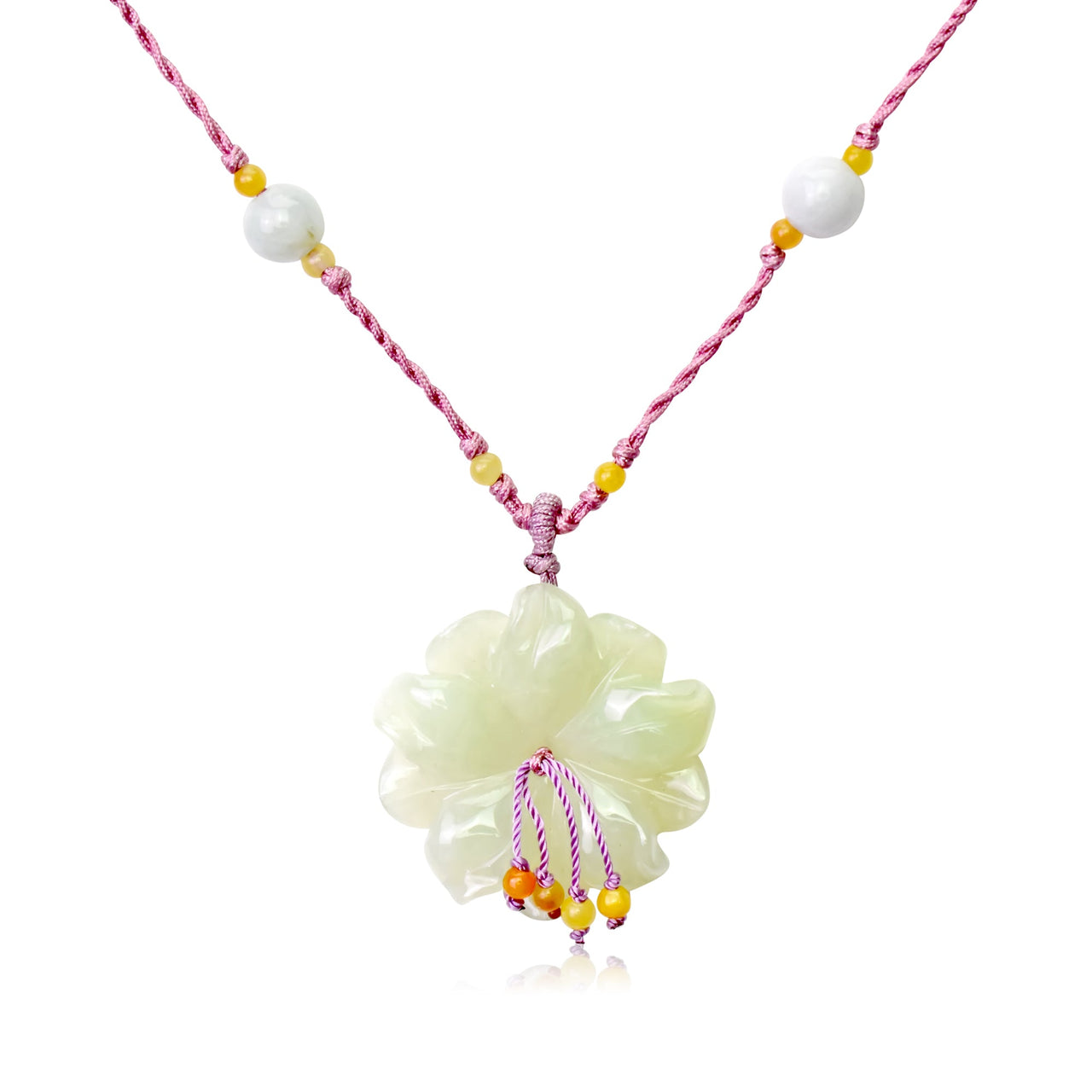 Artisan Jade Necklace for Women Beaded Sea Anemone Design for Holiday Gifting