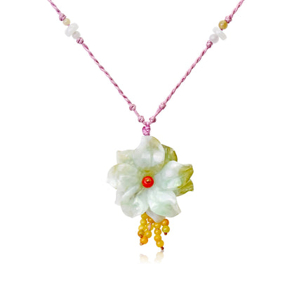 Artisan Sea Anemone Charm Necklace for Women a Meaningful Jade Jewelry for Anniversaries