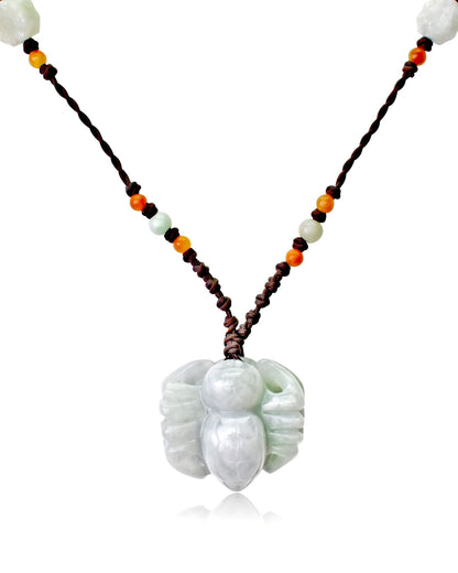 Artisan Spider Necklace with Jade Symbolic Jewelry for Men or Women, Great for Birthday Celebrations or Gifting