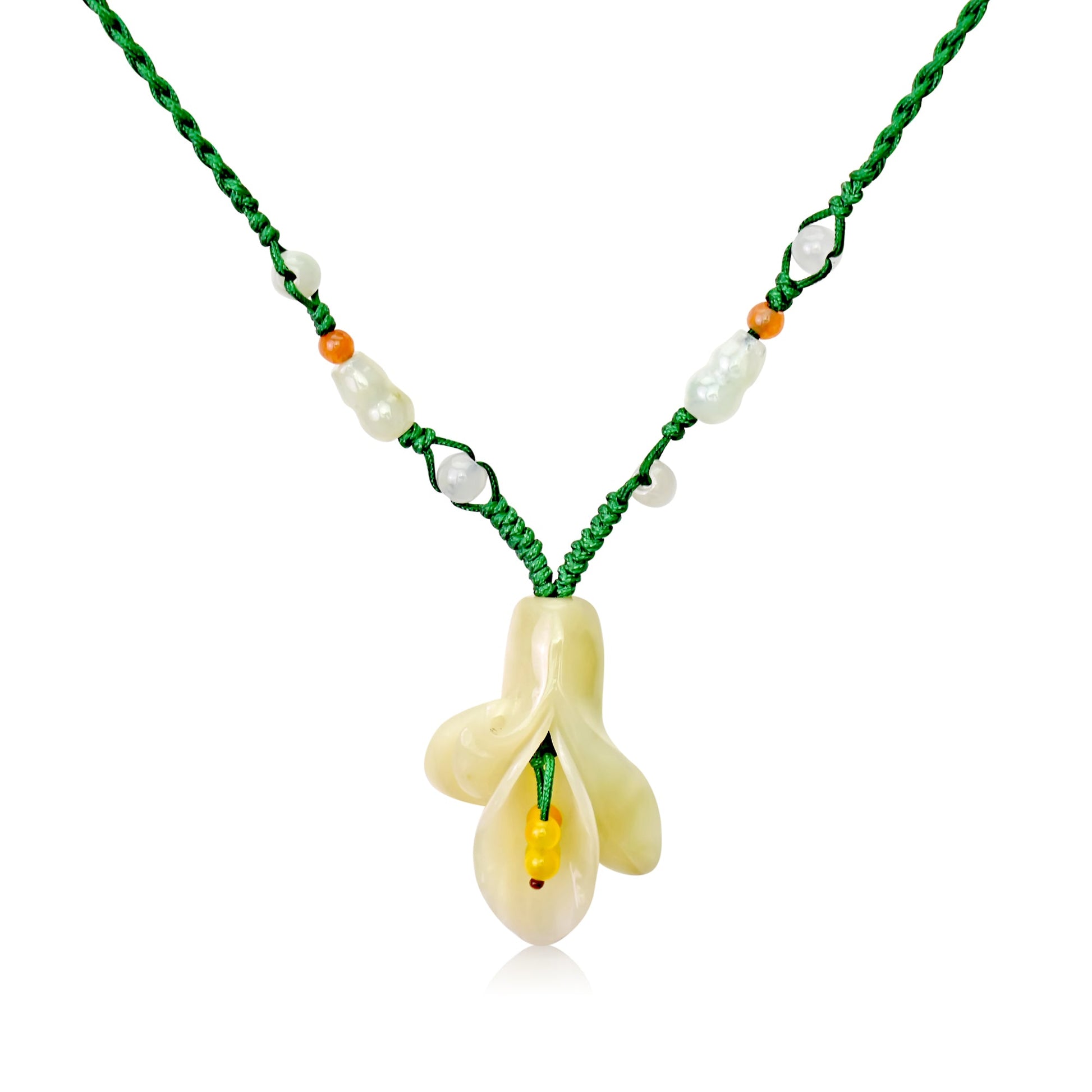 Artisan calla lily necklace a statement necklace flower for women as a symbol of love, peace, and grounding, an unforgettable birthday gift