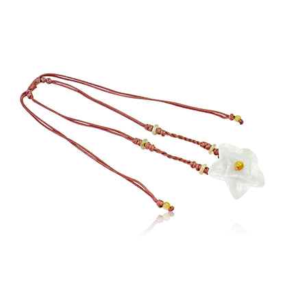 Aster Flower Pendant Handcrafted jade necklace for a timeless and heartfelt gift