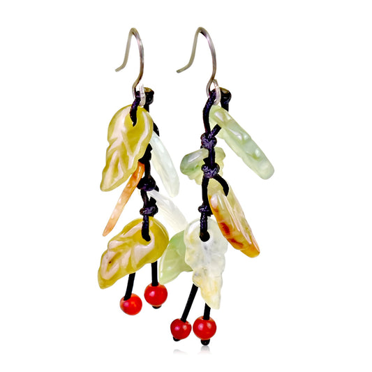 Autumn Leaf Earrings in Jade Leaf Dangle Earrings for Women Leaf Earrings Perfect Gift for Mother's Day