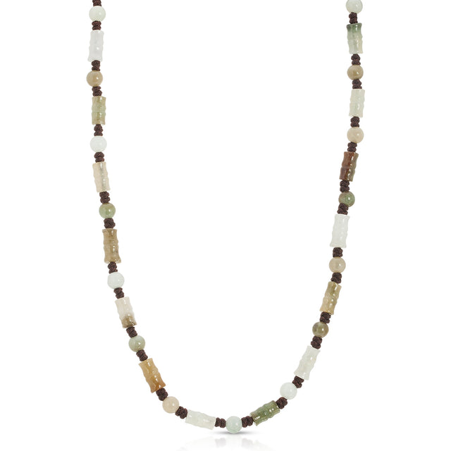 Bamboo Necklace a Jade Chain Necklace for Unisex Jade Bamboo Handmade Necklace for Women or Men Birthday Gift
