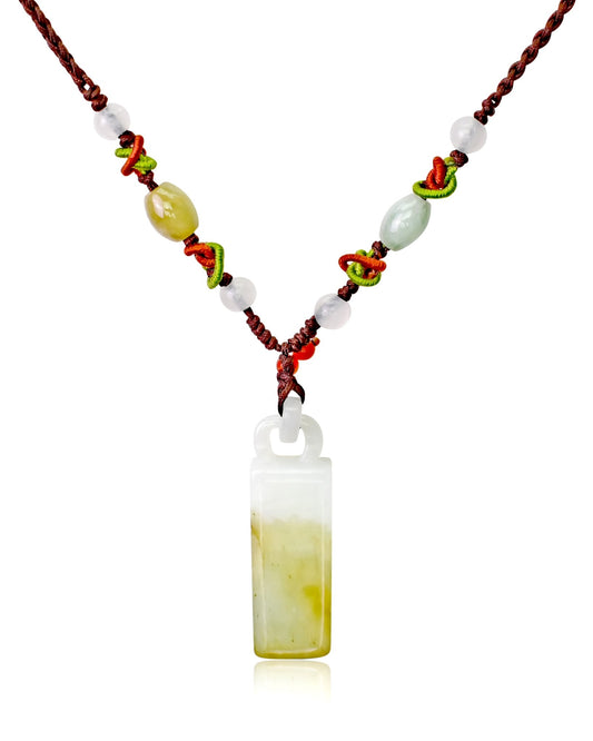 Bar Necklace for Men Necklace Natural Stone for Father’s Day