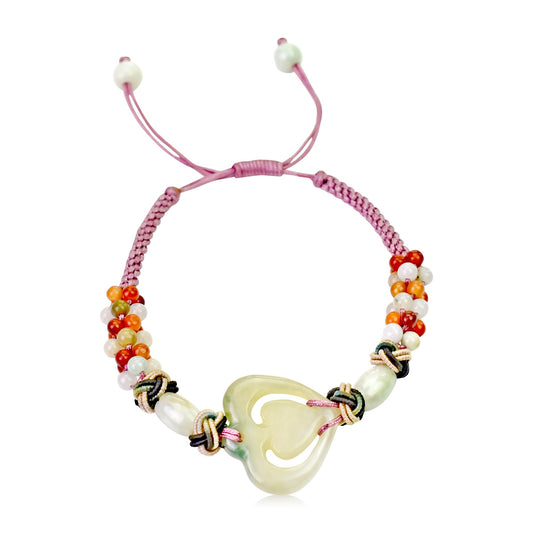 Beaded heart bracelet a Valentine’s Day Jade Bracelet Jewelry for a Joyful Holiday Gift She’ll Adore 