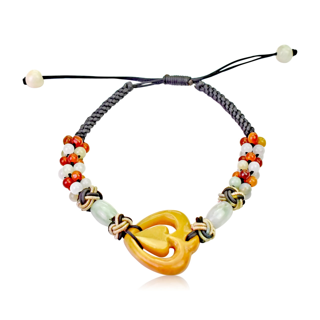 Beaded heart bracelet a cheerful gift to brighten any day
