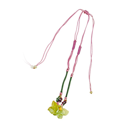 Pendant Necklace Flower for Women Blue Wild Indigo Valentine's Day Gift