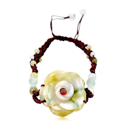 Beautiful rose flower charm bracelet for Mother's Day joy