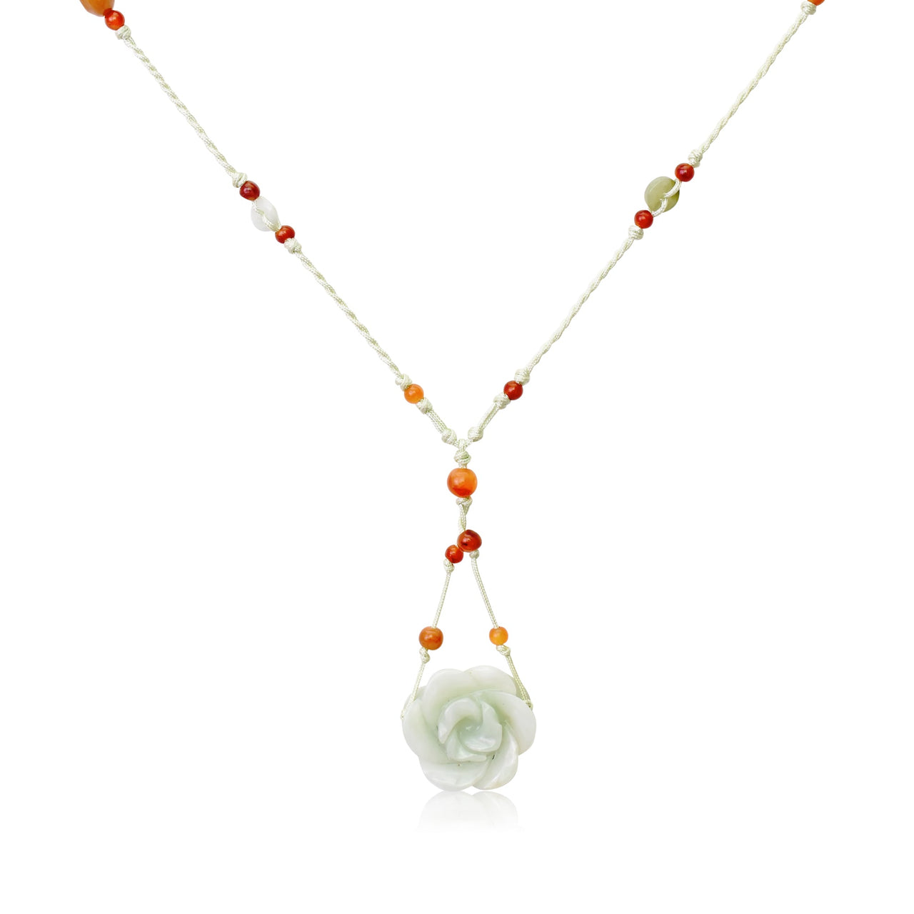 Begonia Flower a Beaded Floral Necklace for Women Weeping Begonia for Mother’s Day or Valentine’s Day Gift 