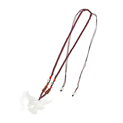 Big Eagle Chain with Jade Masculine Necklace for Men, Great Holiday or Birthday Gift Idea