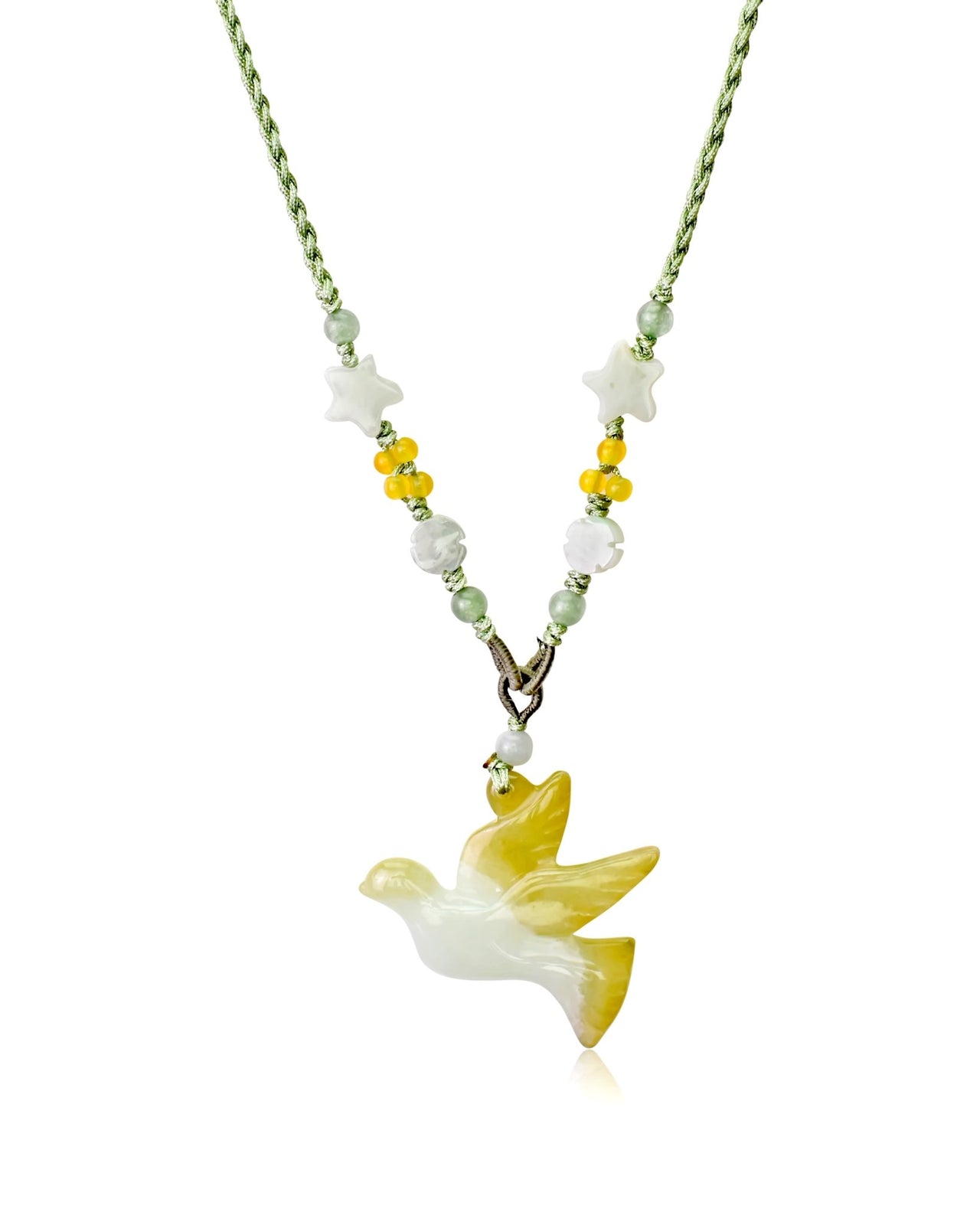Bird Necklace in Jade Unique Bird Pendant Necklace for Women, Ideal for Mother’s Day, Anniversaries, or Holidays