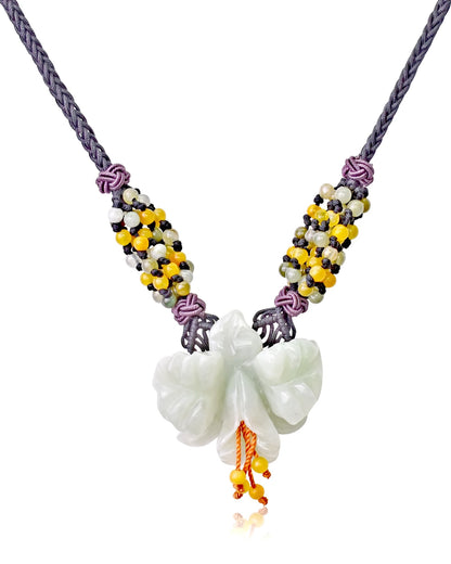Birthday Gift for Women Iris Flower Necklace 