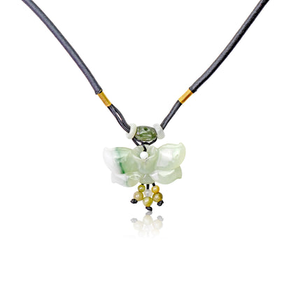 Handmade Wild Indigo Yellow a Jade Pendant Necklace for Women Yellow False Indigo Unforgettable Birthday Gift