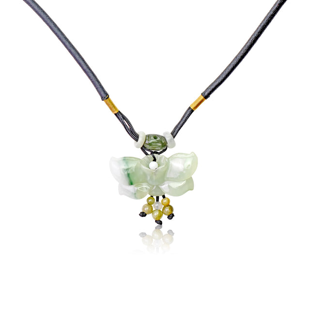 Handmade Wild Indigo Yellow a Jade Pendant Necklace for Women Yellow False Indigo Unforgettable Birthday Gift