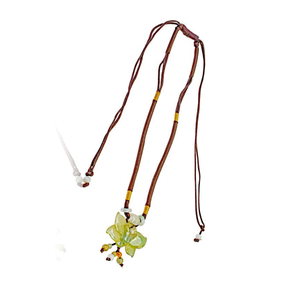 Wild Indigo Yellow a Jade Pendant Necklace for Women Yellow False Indigo Meaningful Mother's Day Gift