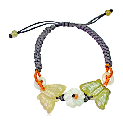 Butterfly Bracelet for Women Jade Stone Bracelet for Meaningful Anniversary Gift 