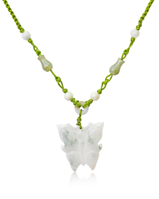 Butterfly Jade Necklace for Women Butterfly Jewelry a Small Butterfly Necklace Mother's Day Gift