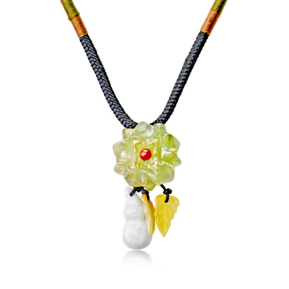 Lovely Camellia Rose A April Rose Camellia For Women Green Jade Necklace Birthday Gift For Love And Inner Peace