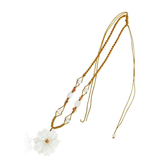 Camellia Flower Jade Flower Pendant for A Birthday Gift