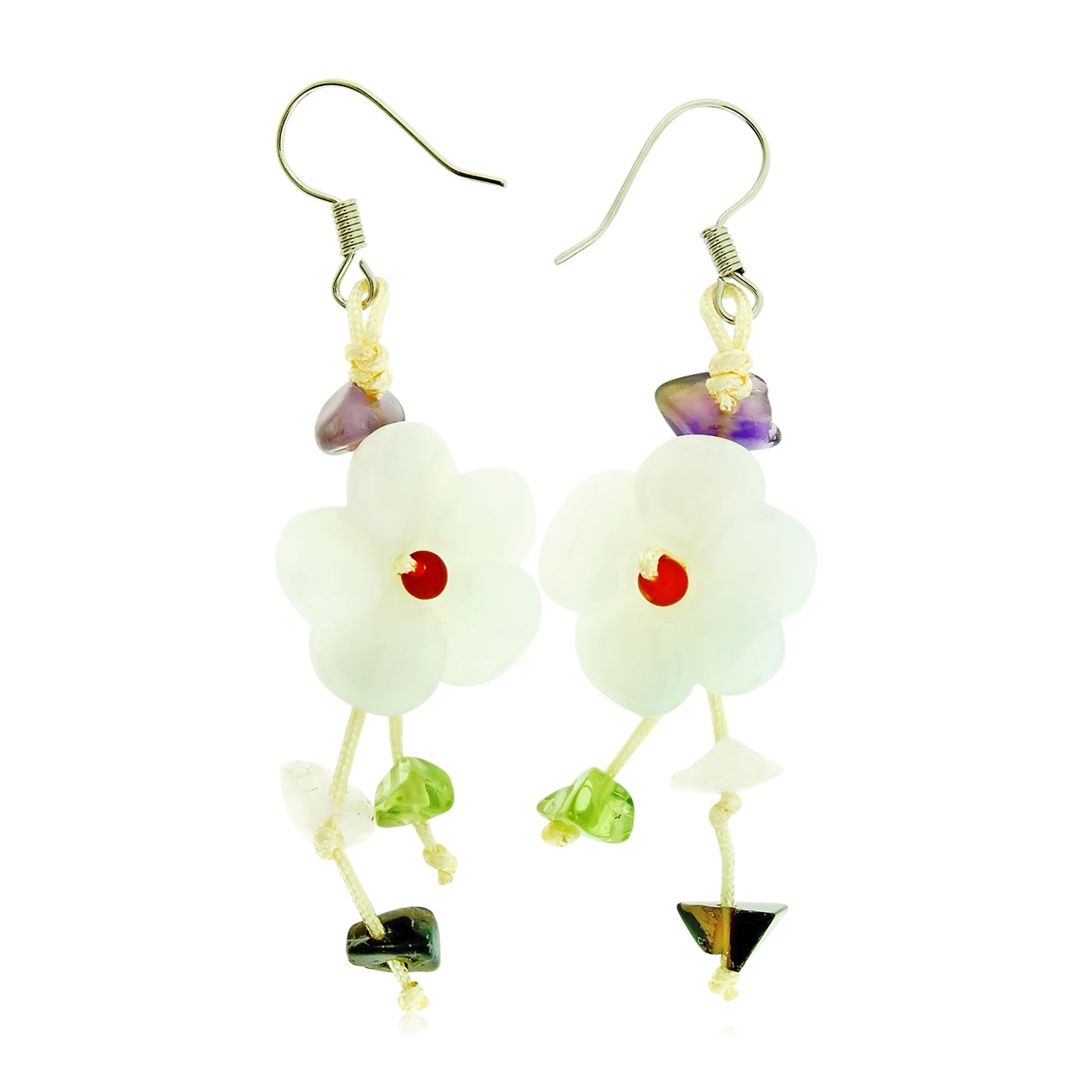 Cherry Blossom Earrings for Women Flower Gemstone Earrings for Valentine’s Or Anniversary Gift 