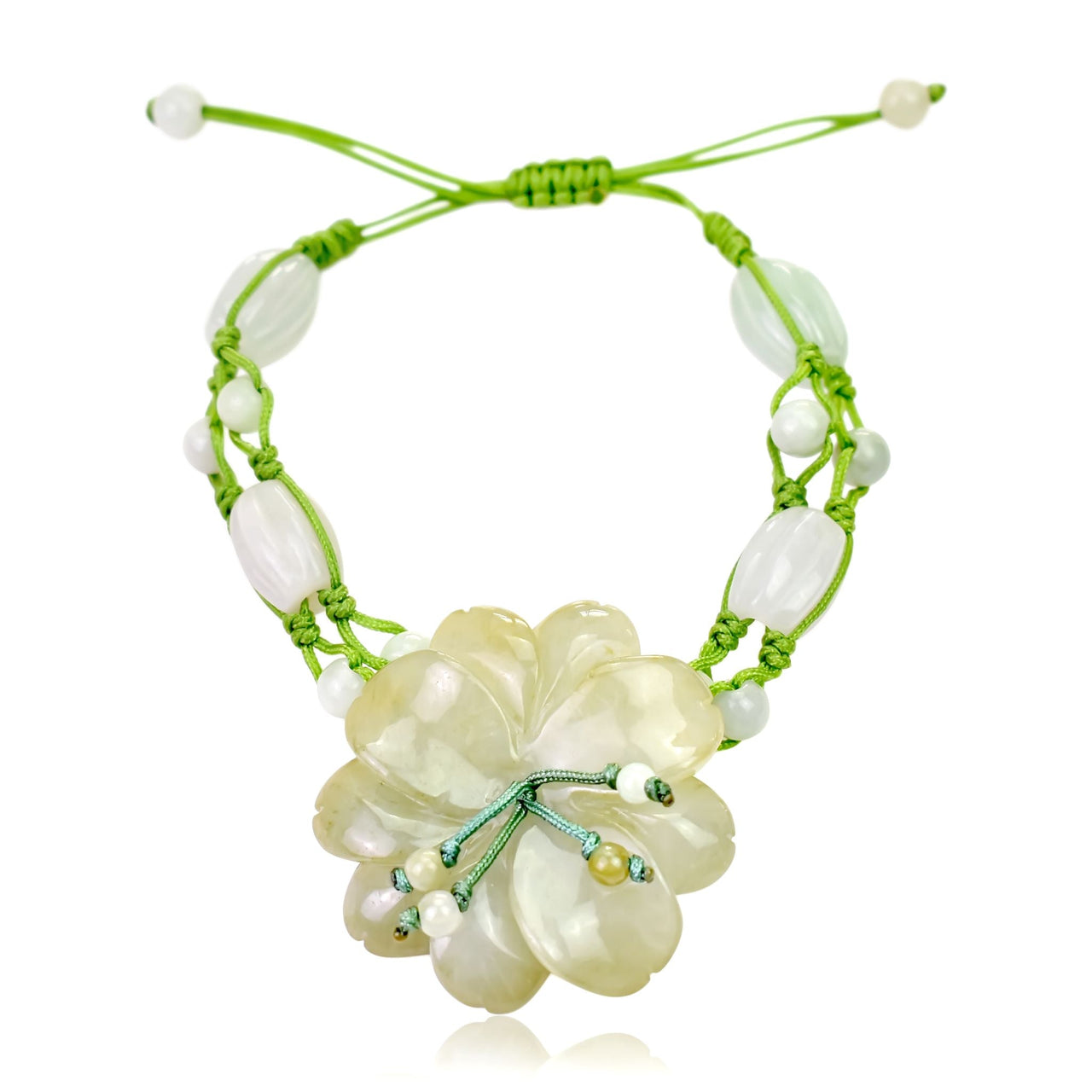 Cherry Blossom flower Jade Stone Jewellery for Mother’s Day Gift Representing Love, Long Life, and Peace