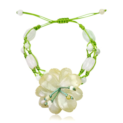 Cherry Blossom flower Jade Stone Jewellery for Mother’s Day Gift Representing Love, Long Life, and Peace