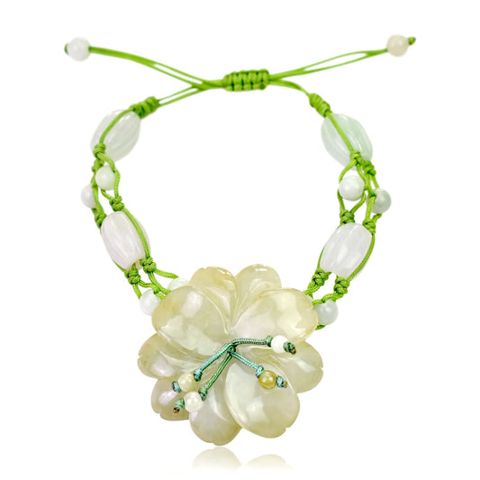 Cherry Blossom flower Jade Stone Jewellery for Mother’s Day Gift Representing Love, Long Life, and Peace