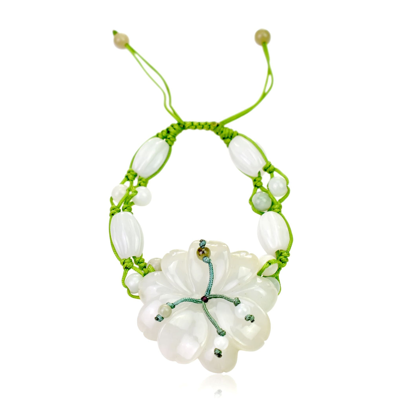 Cherry Blossom flower Jade stone jewellery for women a graceful, crystal infused design for lasting harmony
