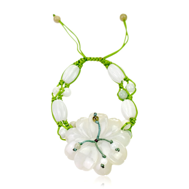 Cherry Blossom flower Jade stone jewellery for women a graceful, crystal infused design for lasting harmony