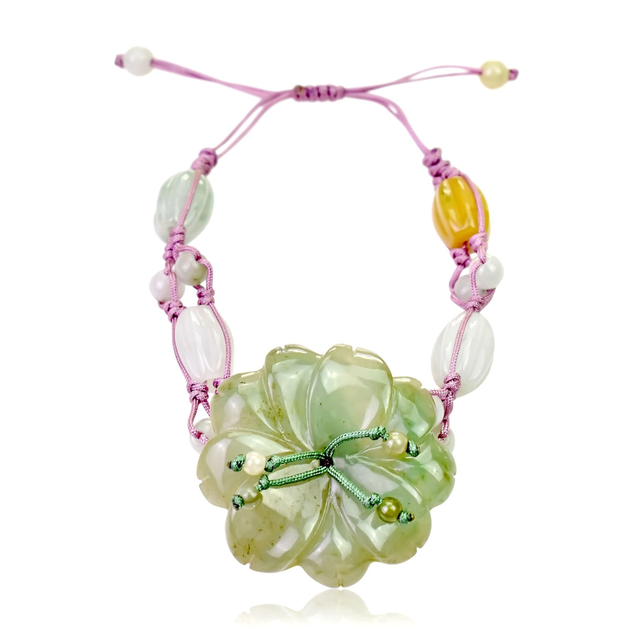 Cherry blossom flower a Jade stone jewellery for women a radiant holiday gift that brings good fortune and harmony