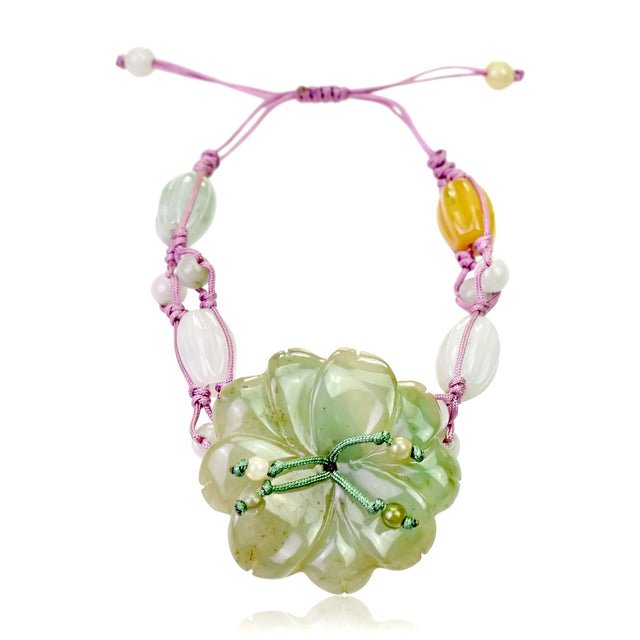 Cherry blossom flower a Jade stone jewellery for women a radiant holiday gift that brings good fortune and harmony