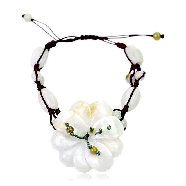 Cherry blossom flower, a flower gemstone bracelet a perfect birthday gift for friends 
