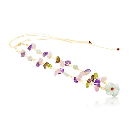 Cherry blossom necklace for anniversary a romantic jade charm for love and connection