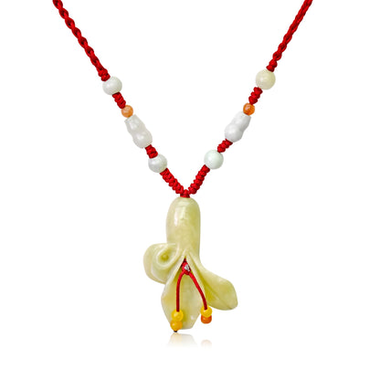 Chic calla lily necklace flower for women a real jade to inspire longevity, ideal for birthdays or holiday gifts
