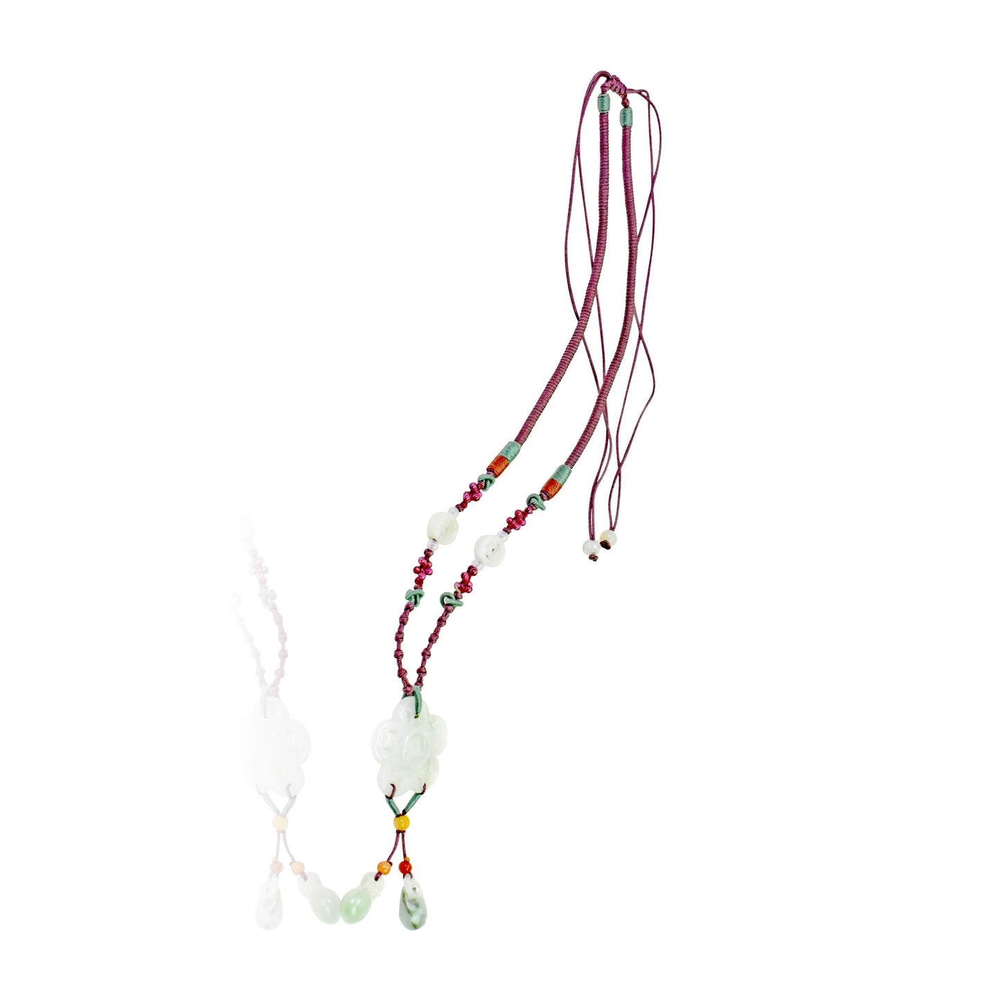 Chic queen anne lace flower with jade a flower necklace real for women embodying purity, grounding energy, and perfect gifting for Valentine’s Day

