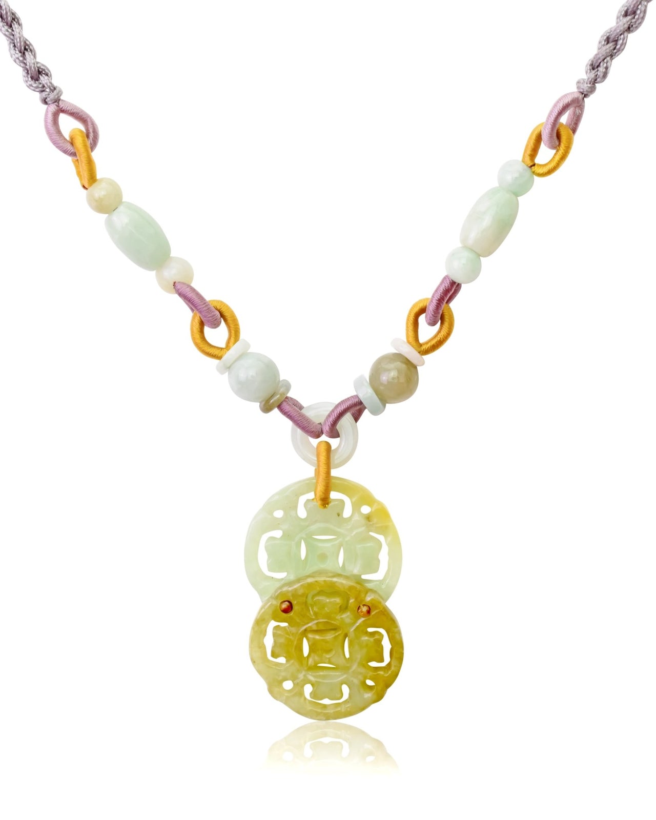 Coin Pendant Necklace with Jade Ancient Coin Pendant for Women for Anniversaries or Holidays