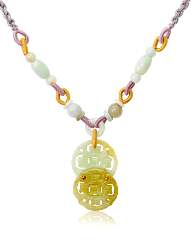 Coin Pendant Necklace with Jade Ancient Coin Pendant for Women for Anniversaries or Holidays