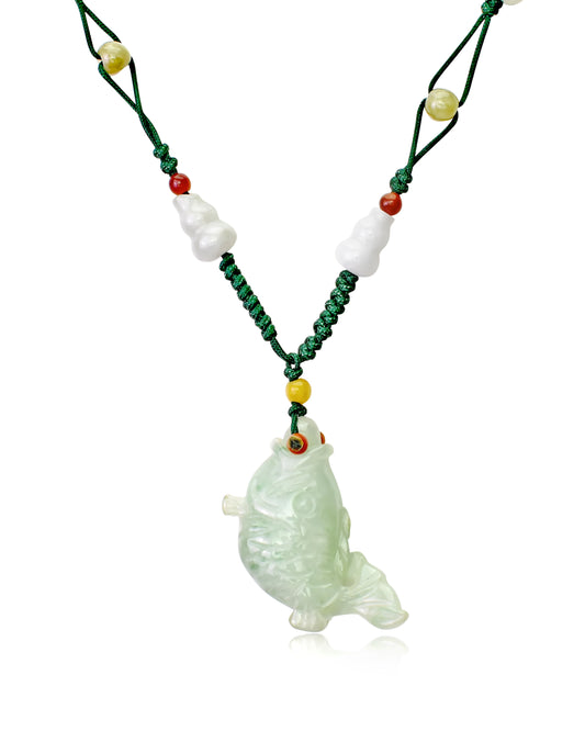 Get Lucky with a Luxurious Jade Fish Necklace Pendant