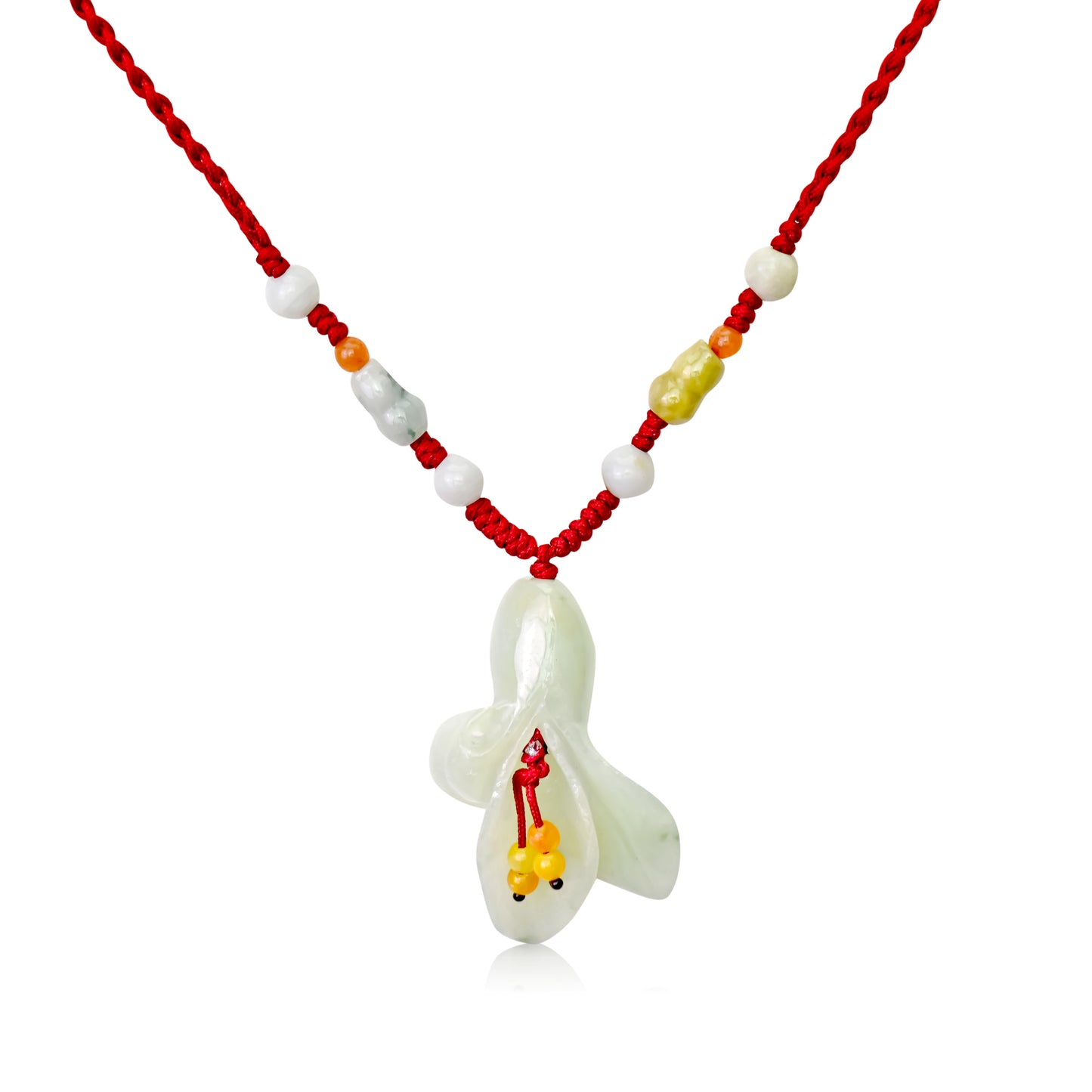 Add Beauty and Charm with the Calla Lily Necklace made with Maroon Cord