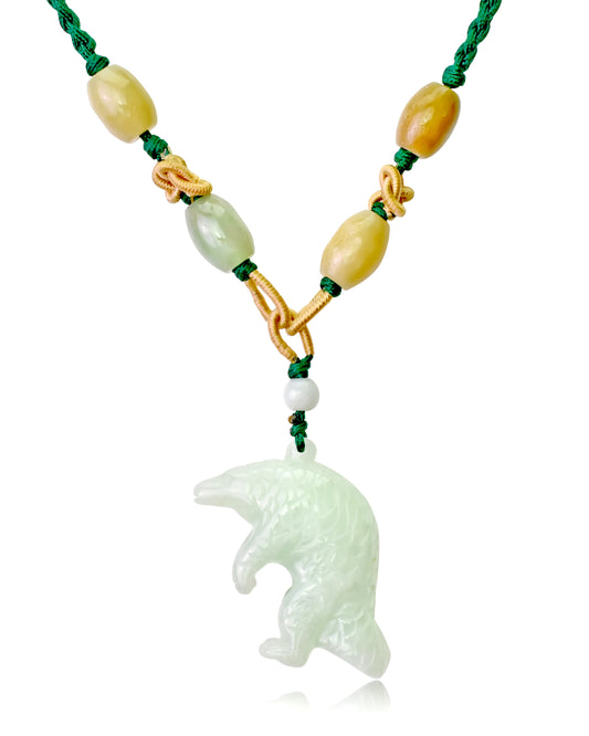 Bring Nature to Life with Anteater Animal Handmade Jade Nec