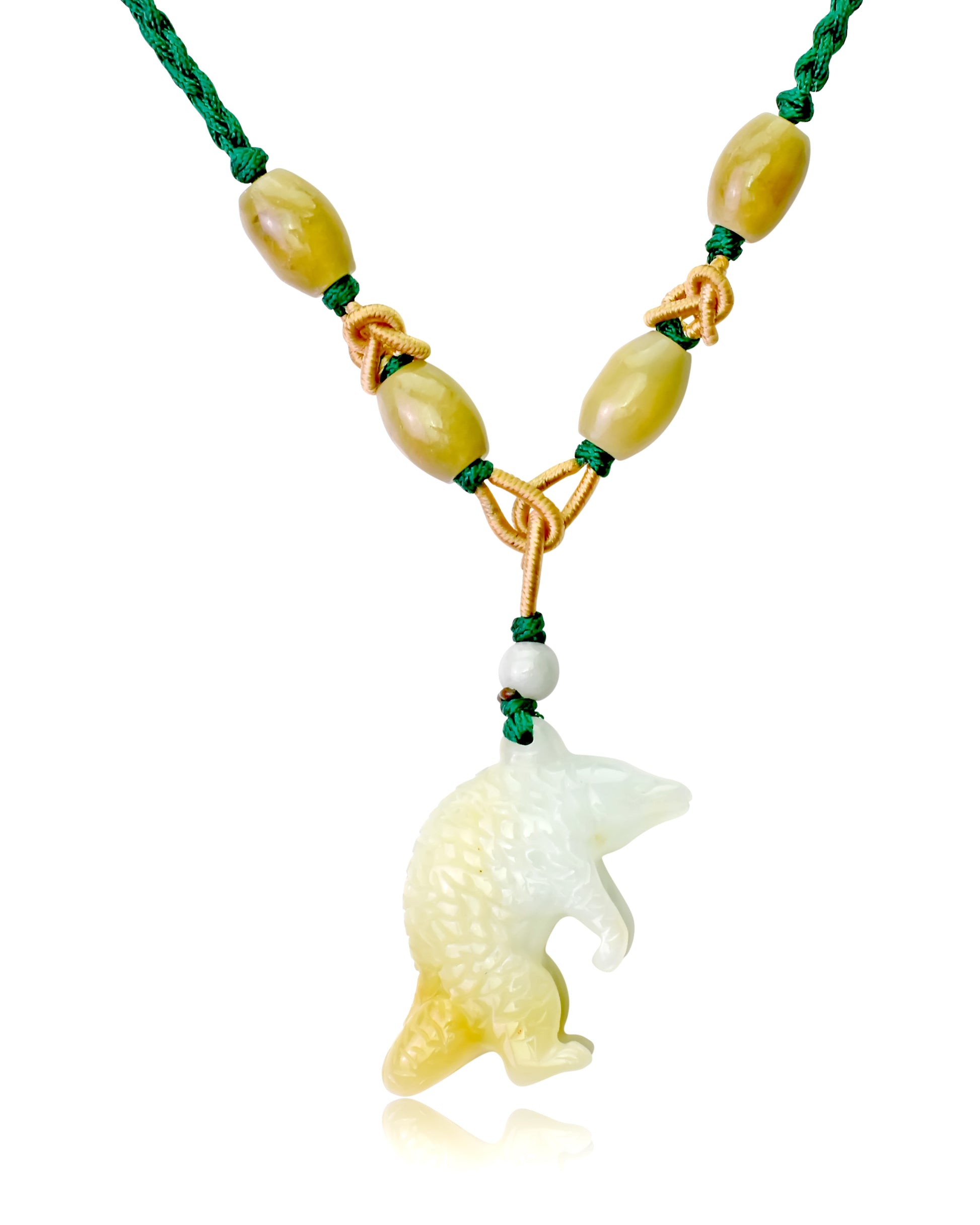 Bring Nature to Life with Anteater Animal Handmade Jade Nec
