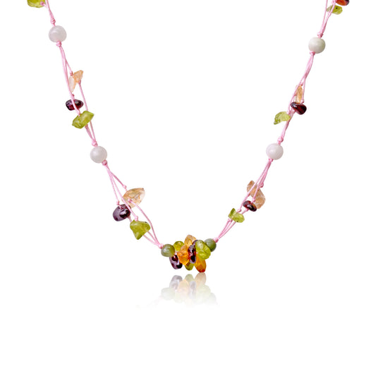 Unique and Eye-Catching Cluster Gemstone Necklace